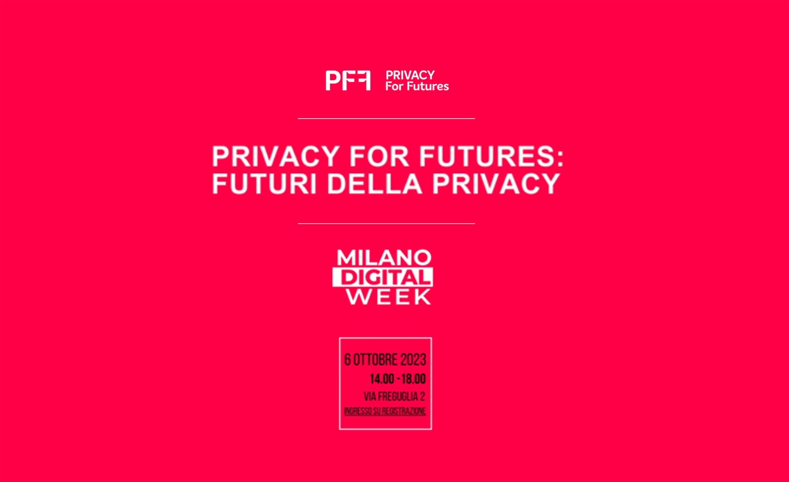 I futuri della privacy alla Milano Digital Week ’23